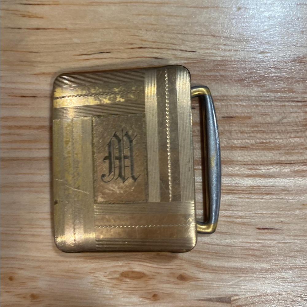Vintage Monogramed swank belt buckle